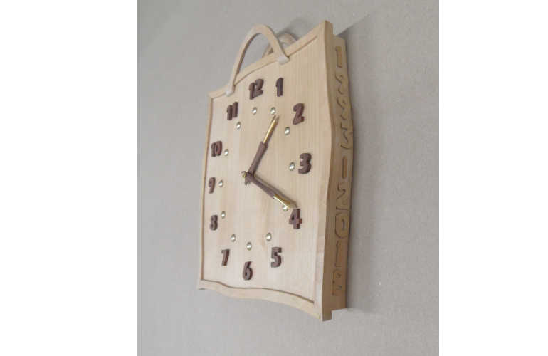 Photograph of the wooden clock